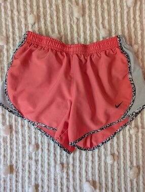 Nike Girl's Coral-Pink Athletic Shorts-size small
